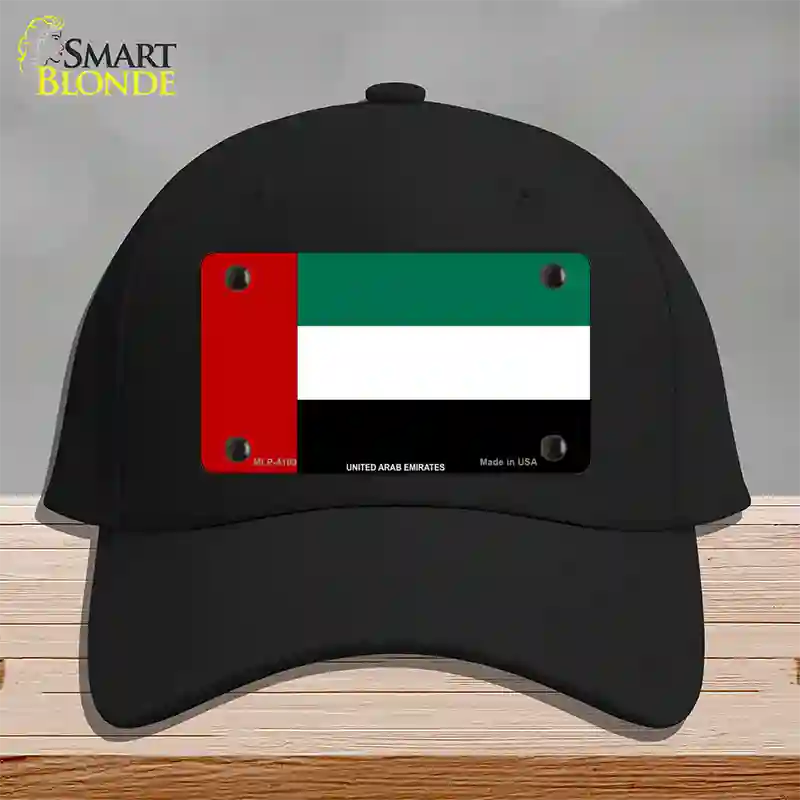 United Arab Emirates Flag Novelty License Plate Hat Cotton / Black