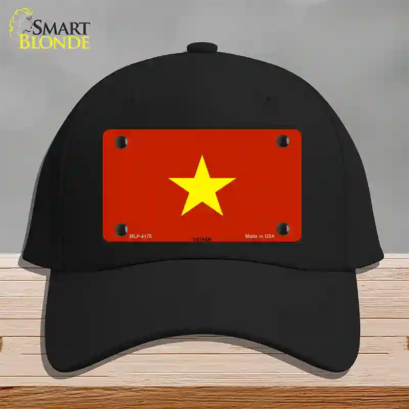 Vietnam Flag Novelty License Plate Hat Cotton / Black