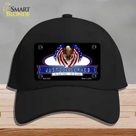 America Justice Served Novelty License Plate Hat Cotton / Black