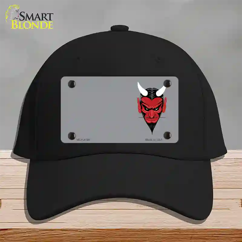 Devil Offset Novelty License Plate Hat Cotton / Black