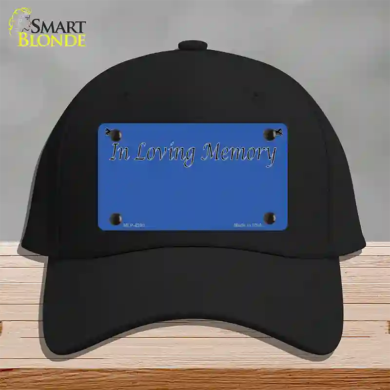 In Loving Memory Blue Novelty License Plate Hat Cotton / Black