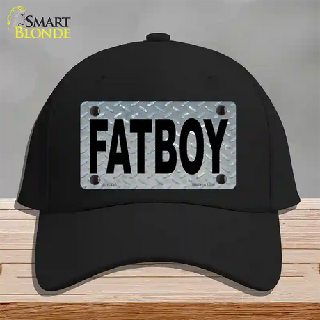 Fat Boy Diamond Novelty License Plate Hat Cotton / Black