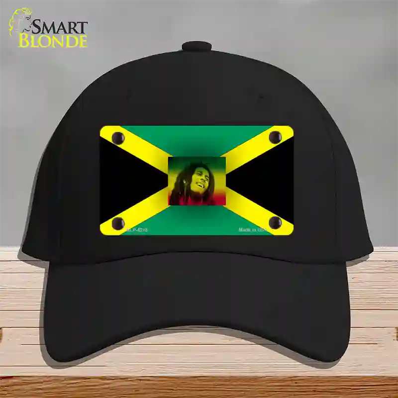 Jamaica Flag Bob Marley Novelty License Plate Hat Cotton / Black