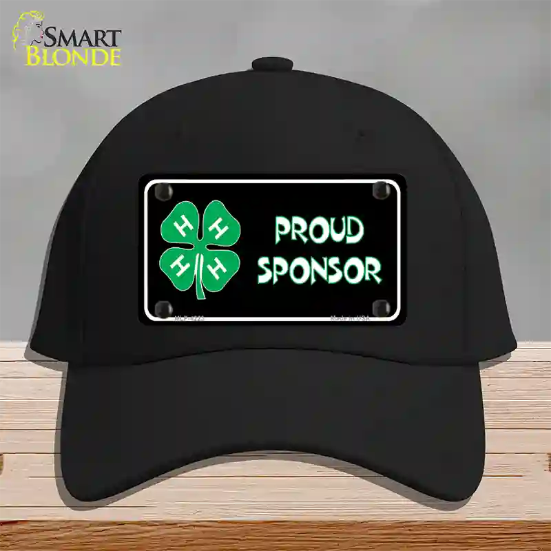 4-H Proud Sponsor Novelty License Plate Hat Cotton / Black