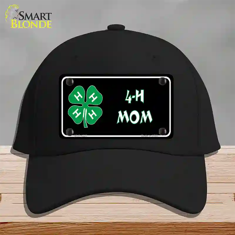 4-H Mom Novelty License Plate Hat Cotton / Black