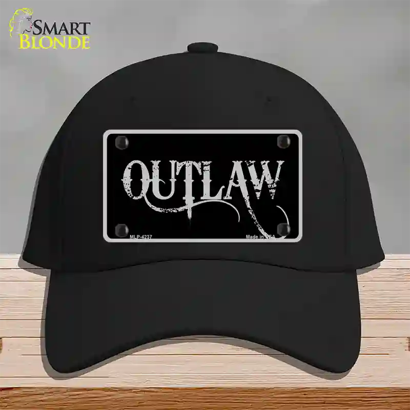 Outlaw Novelty License Plate Hat Cotton / Black