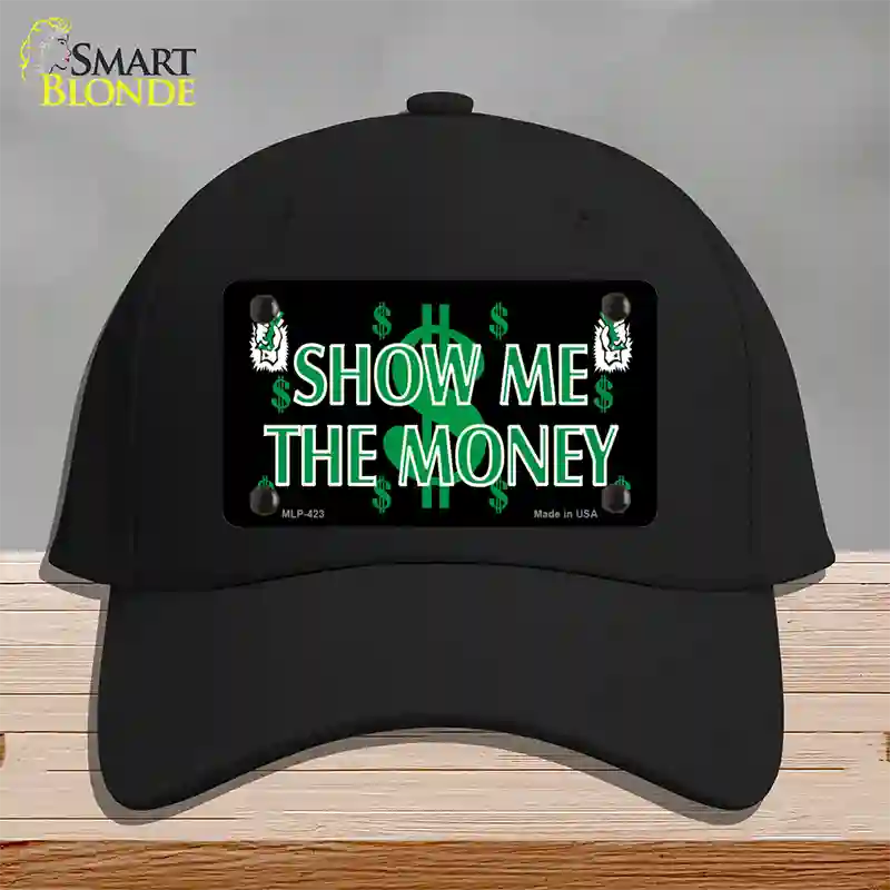 Show Me The Money Novelty License Plate Hat Cotton / Black