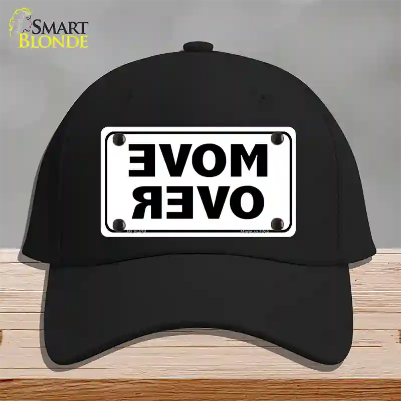 Move Over White Novelty License Plate Hat Cotton / Black