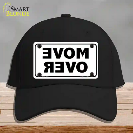 Move Over White Novelty License Plate Hat Cotton / Black