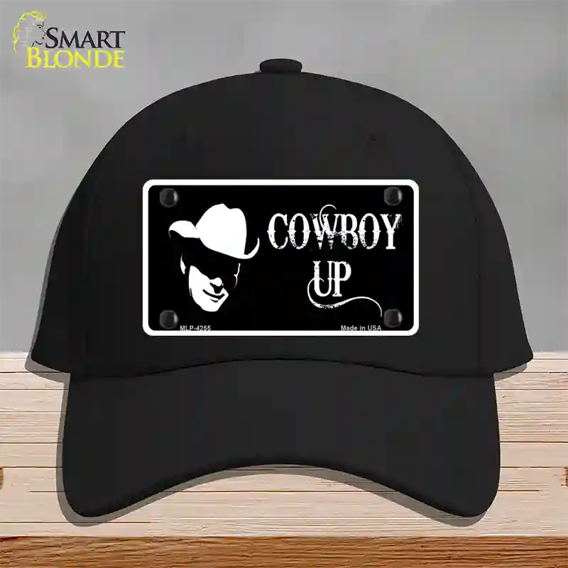 Cowboy Up License Novelty License Plate Hat Cotton / Black