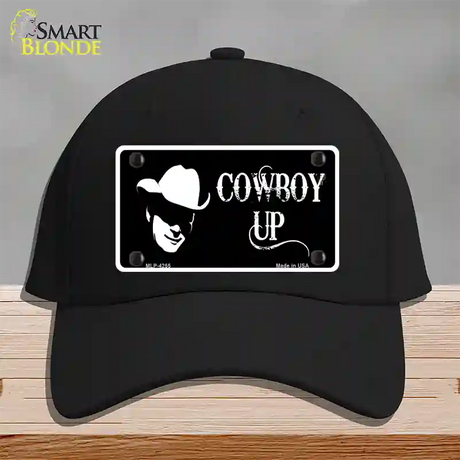 Cowboy Up License Novelty License Plate Hat Cotton / Black