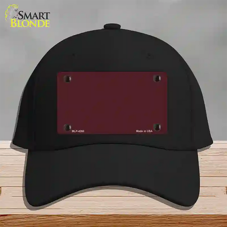 Burgundy Novelty License Plate Hat Cotton / Black