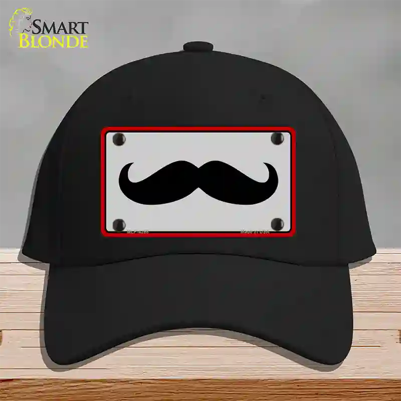 Mustache Novelty License Plate Hat Cotton / Black