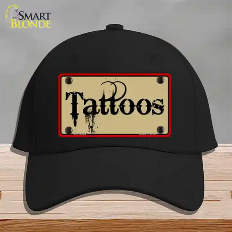 Tattoos Novelty License Plate Hat Cotton / Black