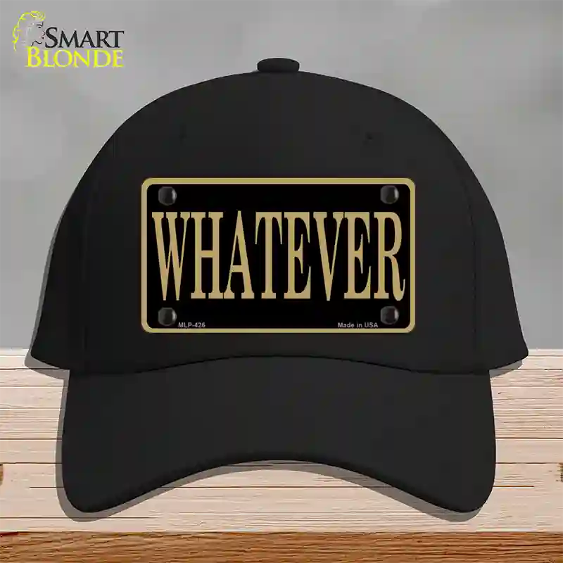 Whatever Novelty License Plate Hat Cotton / Black