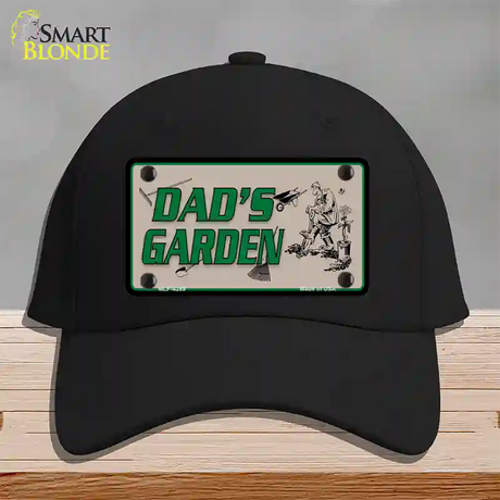 Dads Garden Novelty License Plate Hat Cotton / Black