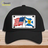 United States Scotland Crossed Flags Novelty License Plate Hat Sign Cotton / Black