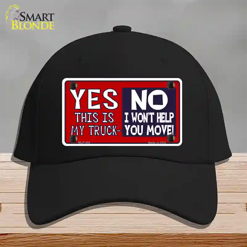 Yes This Is My Truck Novelty License Plate Hat Cotton / Black