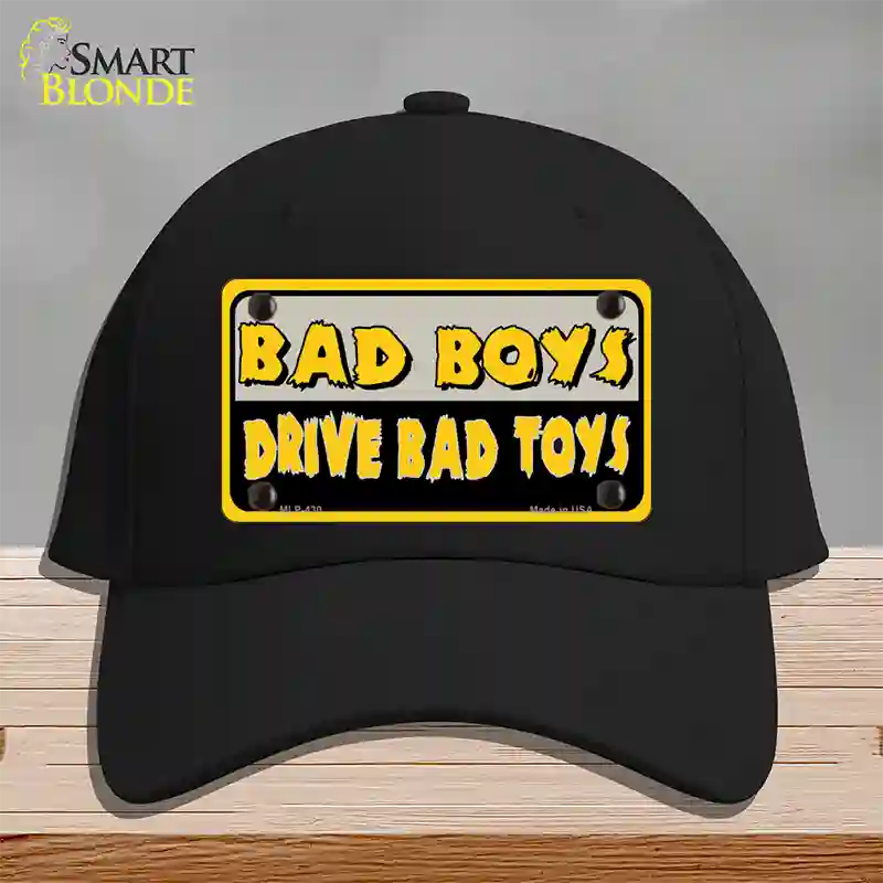 Bad Boys Drive Bad Toys Novelty License Plate Hat Cotton / Black