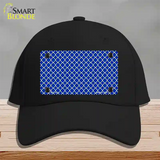 Blue White Quatrefoil Novelty License Plate Hat Cotton / Black