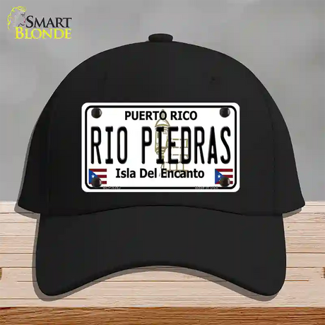 Rio Piedra Puerto Rico Novelty License Plate Hat Cotton / Black