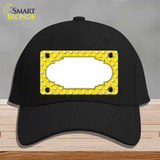 Scallop Yellow White Polka Dot Novelty License Plate Hat Cotton / Black