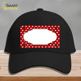 Scallop Red White Polka Dot Novelty License Plate Hat Cotton / Black