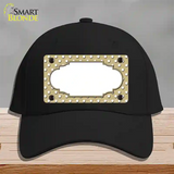 Scallop Gold White Polka Dot Novelty License Plate Hat Cotton / Black