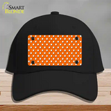 Orange Polka Dot Novelty License Plate Hat Cotton / Black