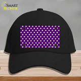 Purple Polka Dot Novelty License Plate Hat Cotton / Black