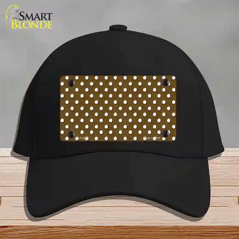 Brown Polka Dot Novelty License Plate Hat Cotton / Black