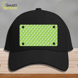 Lime Green Polka Dot Novelty License Plate Hat Cotton / Black