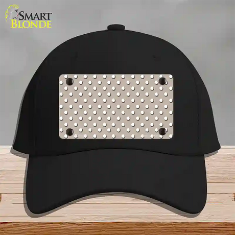 Tan Polka Dot Novelty License Plate Hat Cotton / Black