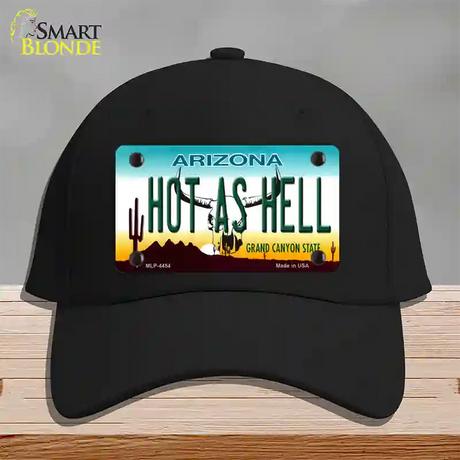 Hot As Hell Arizona Novelty License Plate Hat Cotton / Black