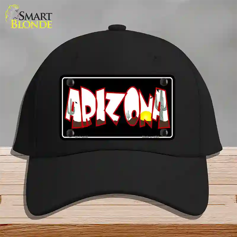 Arizona Black Novelty License Plate Hat Cotton / Black