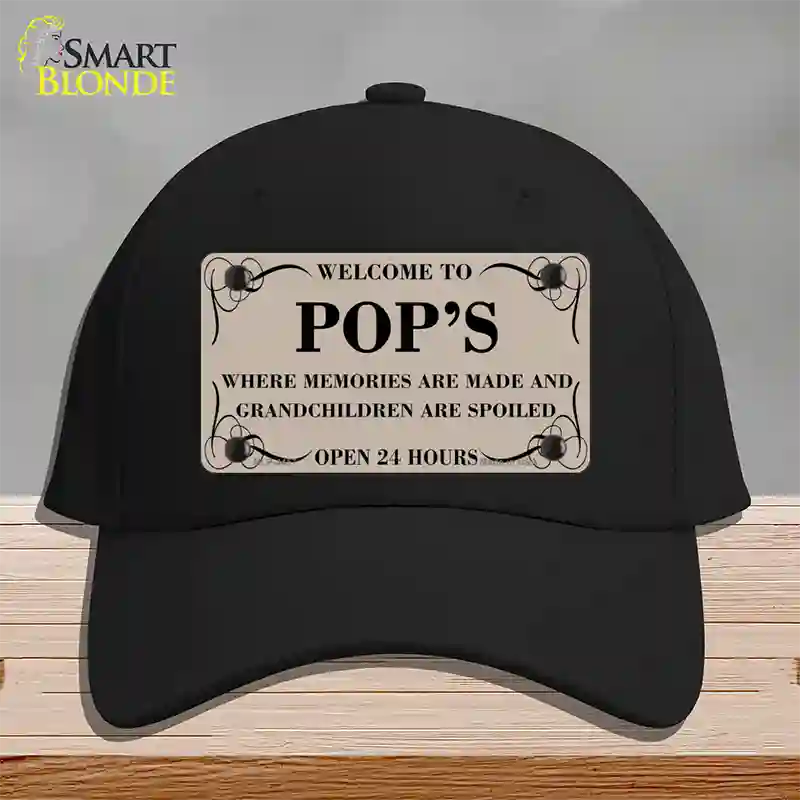 Welcome To Pops Novelty License Plate Hat Cotton / Black