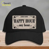 Happy Hour Any Hour Novelty License Plate Hat Cotton / Black