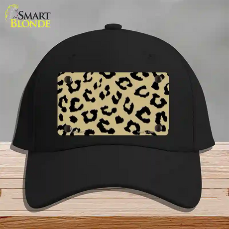 Gold Black Cheetah Novelty License Plate Hat Cotton / Black