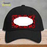 Red Black Cheetah Scallop Novelty License Plate Hat Cotton / Black