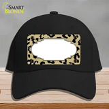 Gold Black Cheetah Scallop Novelty License Plate Hat Cotton / Black