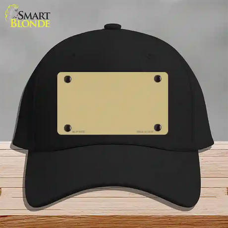 Gold Solid Novelty License Plate Hat Cotton / Black