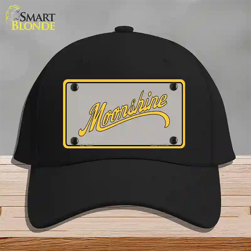 Moonshine Novelty License Plate Hat Cotton / Black