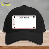 New York State Blank Novelty License Plate Hat Cotton / Black