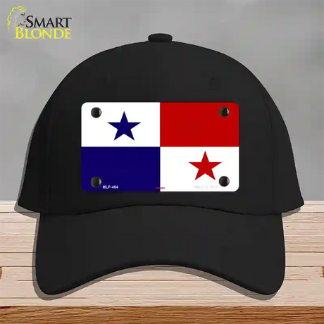 Panama Flag Novelty License Plate Hat Cotton / Black