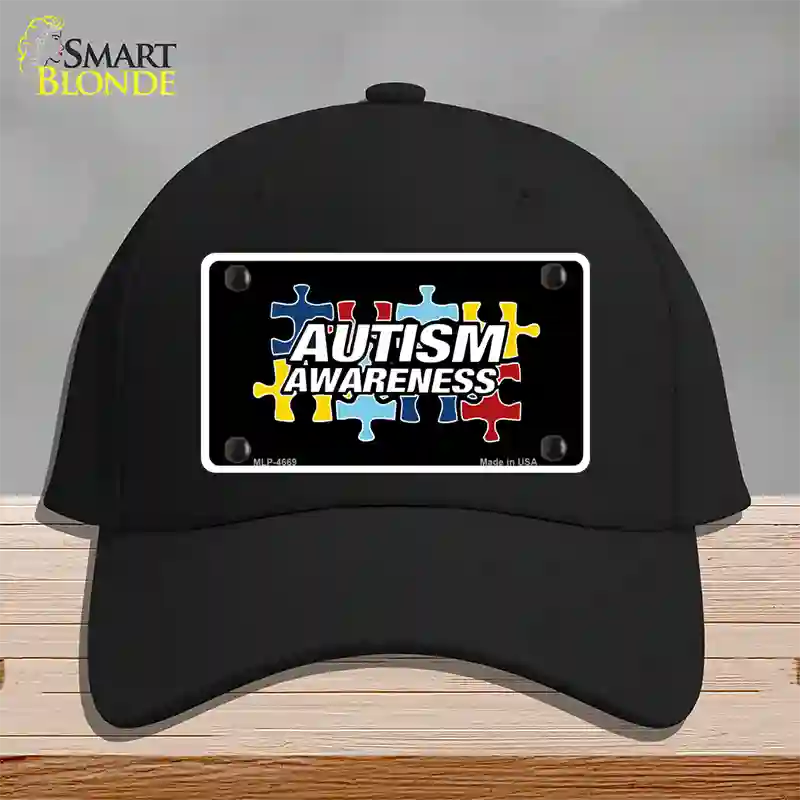 Autism Awareness Novelty License Plate Hat Sign Cotton / Black