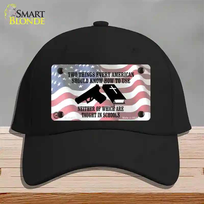 Every American Should Know Novelty License Plate Hat Cotton / Black