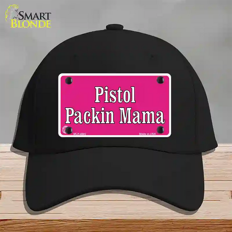 Pistol Packin Mama Novelty License Plate Hat Cotton / Black