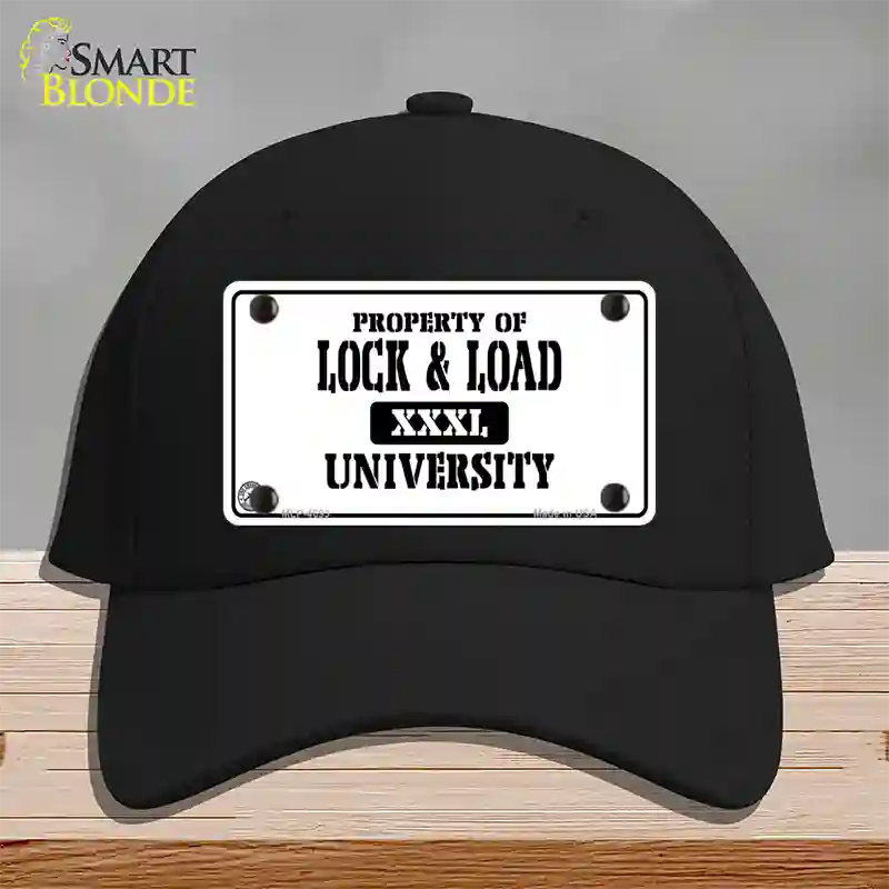 Lock And Load Novelty License Plate Hat Cotton / Black