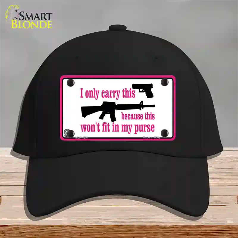 I Carry This Gun Novelty License Plate Hat Cotton / Black