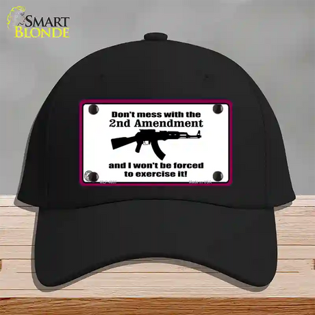 I Wont Be Forced To Use It Novelty License Plate Hat Cotton / Black